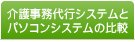 介護事務代行システムとパソコンシステムの比較